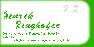 henrik ringhofer business card